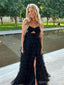 Sexy Black A-line Sweetheart Long Party Prom Dresses Ideas,Evening Gowns,13666