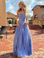 Sparkly Blue A-line Sweetheart Long Party Prom Dresses Ideas,Evening Gowns,13785