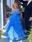 Gorgeous Blue A-line Long Party Prom Dresses Ideas,Evening Gowns,13888