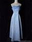 Elegant Blue A-line Spaghetti Straps Maxi Long Party Prom Dresses Ideas,Evening Gowns,13907