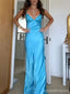 Sexy Blue V-neck Mermaid Long Party Prom Dresses Ideas,Evening Gowns,13832