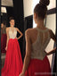Κόκκινα φορέματα Prom, Halter prom Dress, Γοργόνα Prom Dress, φορέματα για Prom, Beaded prom φορέματα 2017, PD1701