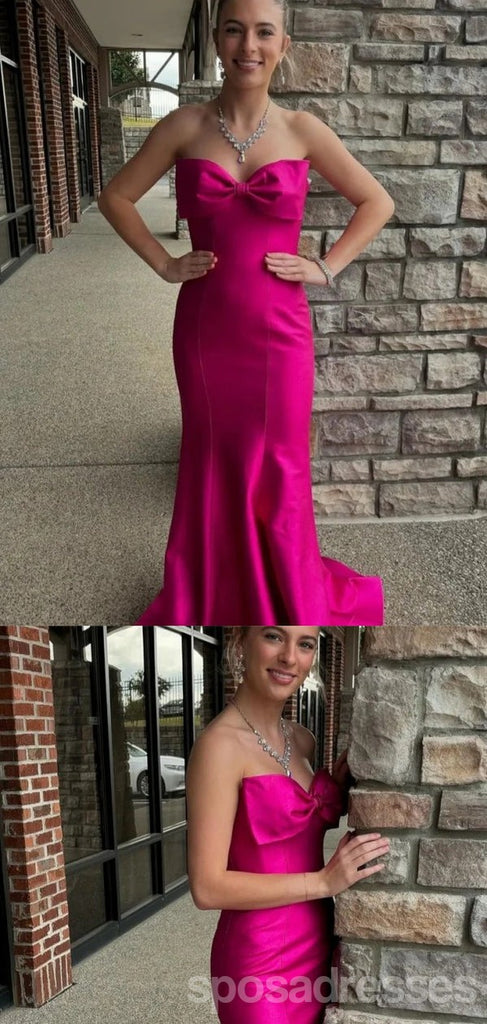 Sexy Hot Pink Mermaid Sweetheart Long Party Prom Dresses Ideas,Evening Gowns,13778