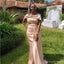Sexy Mermaid Rose Gold Maxi Long Bridesmaid Dresses For Wedding Party,WG1827