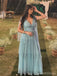 Elegant Green A-line V-neck Long Party Prom Dresses Ideas,Evening Gowns,13784