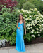 Sexy Blue V-neck Mermaid Long Party Prom Dresses Ideas,Evening Gowns,13832