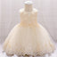 Sweet Champagne A-line Long Flower Girl Dresses, Cute Junior Girl Dresses, FG0198