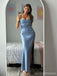 Sexy Blue Mermaid Spaghetti Straps Maxi Long Party Prom Dresses Ideas,Evening Gowns,13656