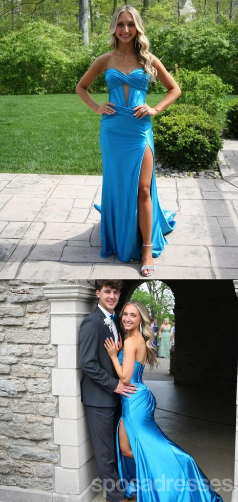 Sexy Blue Mermaid Sweetheart Long Party Prom Dresses Ideas,Evening Gowns,13644