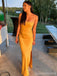 Sexy Marigold Mermaid Spaghetti Straps Long Party Prom Dresses,Evening Dress,13360