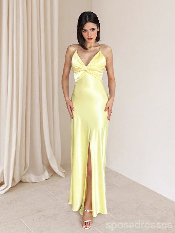 Sexy Yellow Mermaid V-neck Long Party Prom Dresses Ideas,Evening Gowns,13838