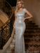 Silver Sequin One-Shoulder Evening Gown with Feathers - Elegant Fitted Formal Maxi Dress, 26002