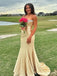 Pretty Gold Mermaid Sweetheart Maxi Long Party Prom Dresses Ideas,Evening Gowns,13620