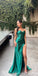 Sexy Green Mermaid Sweetheart Side Slit Long Party Prom Dresses,Evening Dress,13351