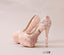 Handmade High Heels Round Toe Pearls Crystal Wedding Shoes, S0038