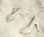 Lace Fish Toe White High Heels Wedding Bridal Shoes, S015