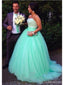 Μια γραμμή Πράσινη Μπάλα Νυφικό Βράδυ φορέματα Prom, τούλια prom φορέματα, φορέματα prom 2017, φορέματα για το χορό, σέξι φόρεμα prom, 17018