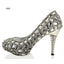 Sparkly Crystal High Heels Pointed Toe Rhinestone Wedding Bridal Shoes, S023