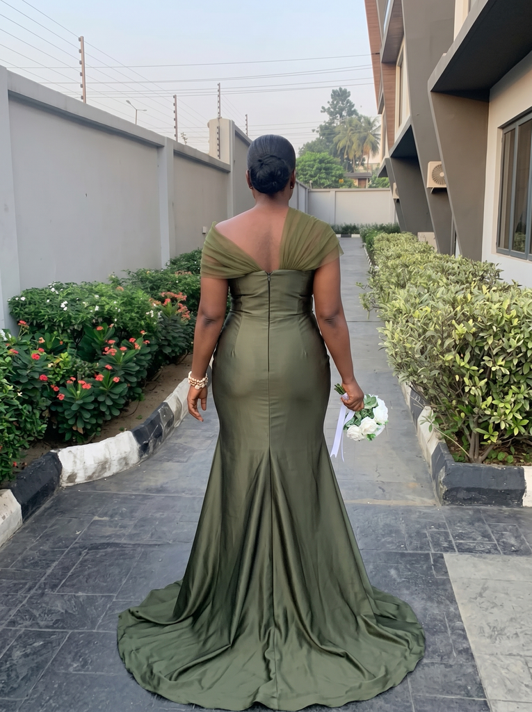Sexy Green Mermaid Maxi Long Bridesmaid Dresses For Wedding,WG1763