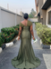 Sexy Green Mermaid Maxi Long Bridesmaid Dresses For Wedding,WG1763