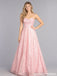 Pink Sequin Patterned Spaghetti Straps Lace Up A Line Prom Dress PD26004
