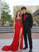 Red Beaded Corset High Slit Sparkle Prom Dress PD26026