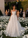 Ivory Lace Square Neck Straps Corset Back Ball Gown Wedding Dress WD26003
