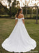 Ivory Satin Off the Shoulder Ruched Bodice A Line Wedding Dress WD26009