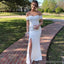 Simple White Mermaid Off Shoulder Maxi Long Party Prom Dresses,Evening Dress,13548