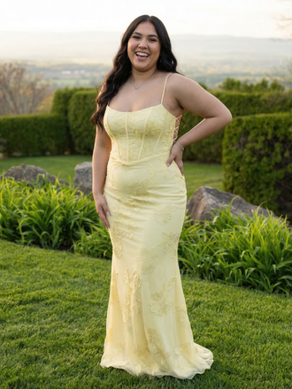 Sweetheart Sheath Embroidered Tulle Prom Dress with Spaghetti Straps, 26021