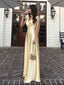 Sexy Yellow V-neck Long Party Prom Dresses Ideas,Evening Gowns,13833