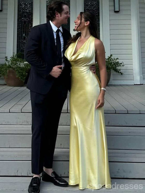 Sexy Yellow Mermaid Long Party Prom Dresses Ideas,Evening Gowns,13821