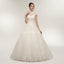 Haut lacet d'A-ligne de cou robes de mariée bon marché perlées robes de noce en ligne, bon marché, WD569