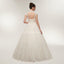 Haut lacet d'A-ligne de cou robes de mariée bon marché perlées robes de noce en ligne, bon marché, WD569