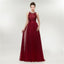 Jewel Red Perled Cheap Long Evening Prom Robes, Robes de bal soirée, 12002