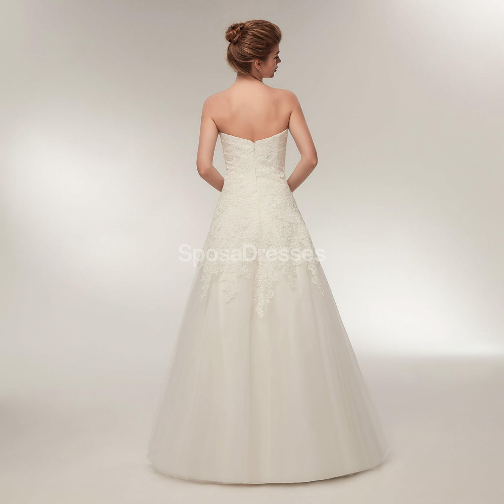 Sweetheart Lace A-ligne robes de mariée pas cher en ligne, robes de mariée uniques, WD566