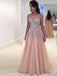 Sweetheart Heavily Beaded Tulle A-line Long Evening Prom Dresses, 17605
