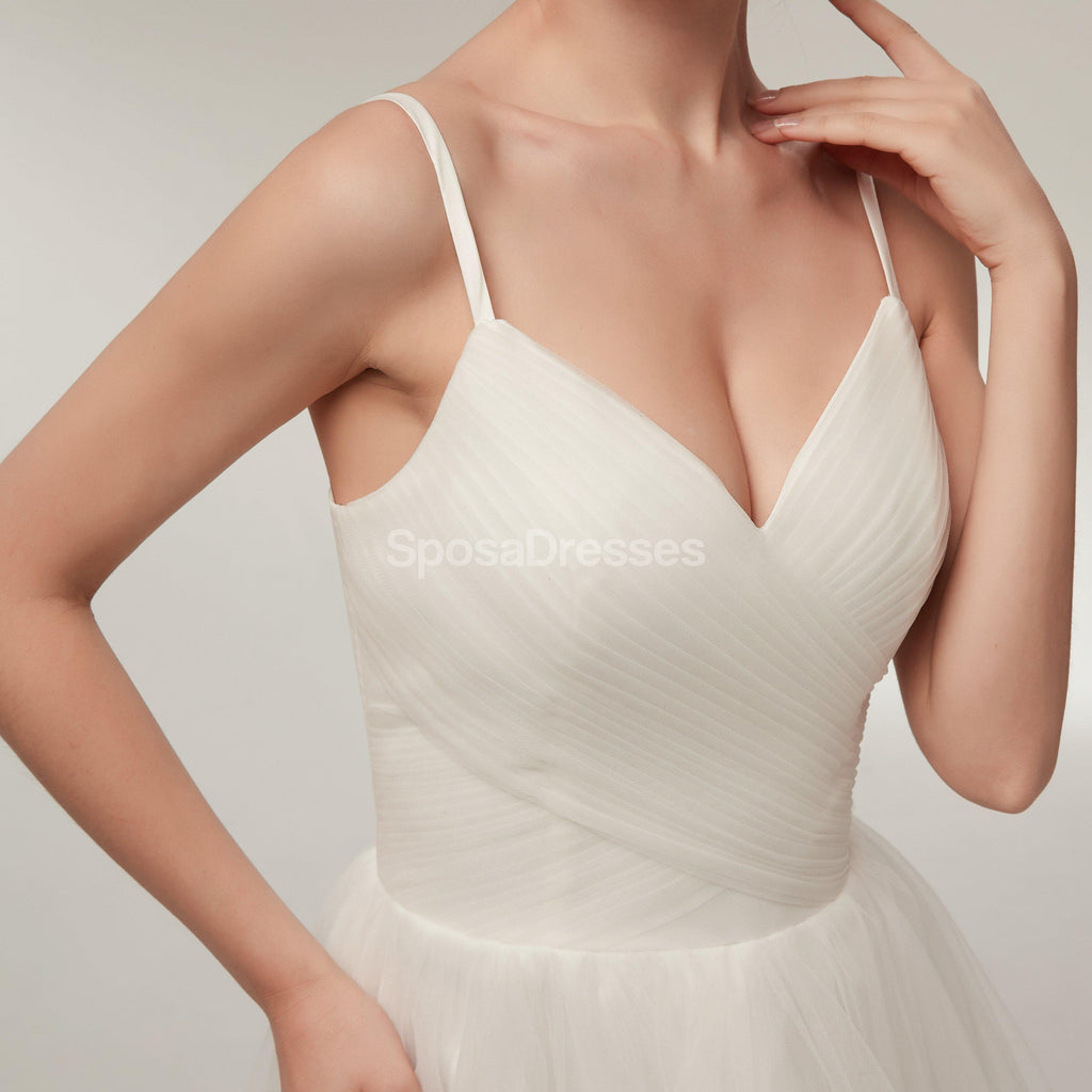 Λουράκια Spahgetti High Low Simple Simple Φορέματα Διαδικτύου, Φθηνά Νυφικά, WD565