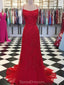 Sexy Red Lace Γοργόνα Long Evening Prom Dresses, Evening Party Prom Dresses, 12318