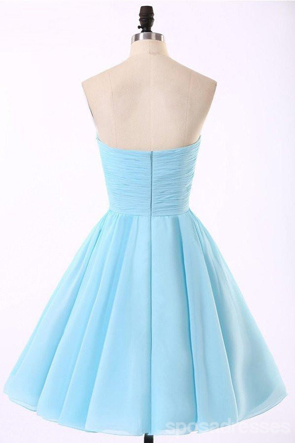 Φτηνές Σιφόν Γαλάζιο χαριτωμένο homecoming prom φορέματα, CM0018