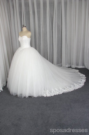 Sans bretelles Des Robes de mariée de Tulle de ligne, 2 018 Coutume de Lacet Robes de Mariage, 18004