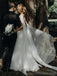 Conception unique perled Beach Long Robes de mariée en ligne, robes de mariée bon marché, WD529