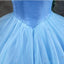 Popular de los Hombros Fuera de la Azul Una línea de Noche Largos vestidos de fiesta, Vestidos 17523