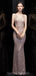 Sexy Γοργόνα V Neck Champagne Gold Long Evening Prom Dresses, Evening Party Prom Dresses, 12319