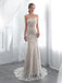 Vestidos de novia baratos de sirena de encaje con escote recto en línea, vestidos de novia únicos, WD572