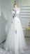 Elegante, sencilla las Mujeres de la Moda de Blanco Bordado de Noche Largos vestidos de fiesta, Vestidos Popular Barato en el Largo 2018 Fiesta vestidos de fiesta, Vestidos 17301