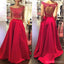 Δύο κομμάτια Backless Red Long Prom Dresses, Sexy Evening Prom Dress, Beaded Evening Prom Dress, Dresses For Prom, Custom Prom Dresses 2017, 17011