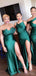 No coinciden Verde Esmeralda Largos Vestidos de Dama de honor en Línea, Barato Vestidos de Damas de honor, WG733