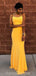 Κίτρινο σέξι γοργόνα απλά φθηνά βραδινά φορέματα, βραδινά φορέματα, 12184