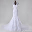 Ver alta línea de cuello a través de vestidos de novia de bodas de sirena de encaje, vestidos de boda hechos a medida, vestidos de novia de boda asequibles, WD251